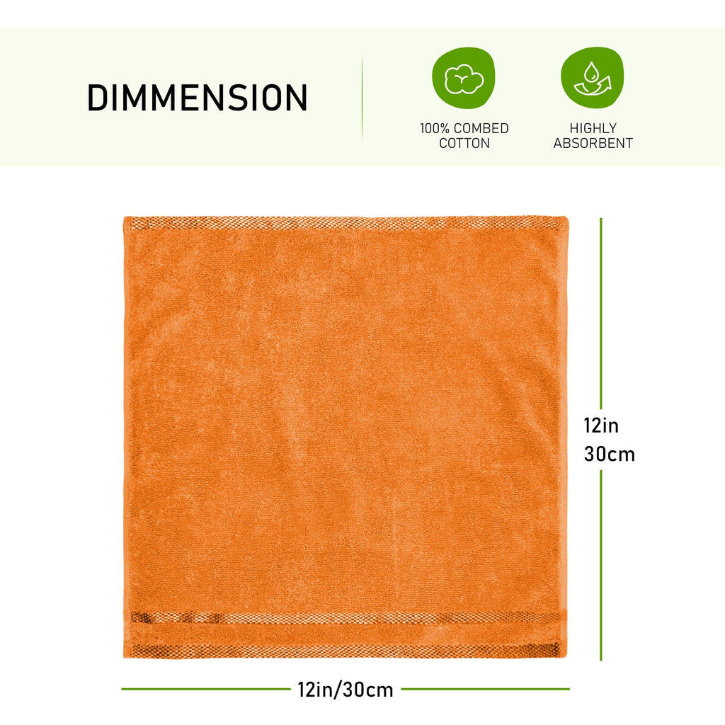 OLIVIA ROCCO Belmont 100% Cotton Towel Bale Set – Orange 10 Piece Set