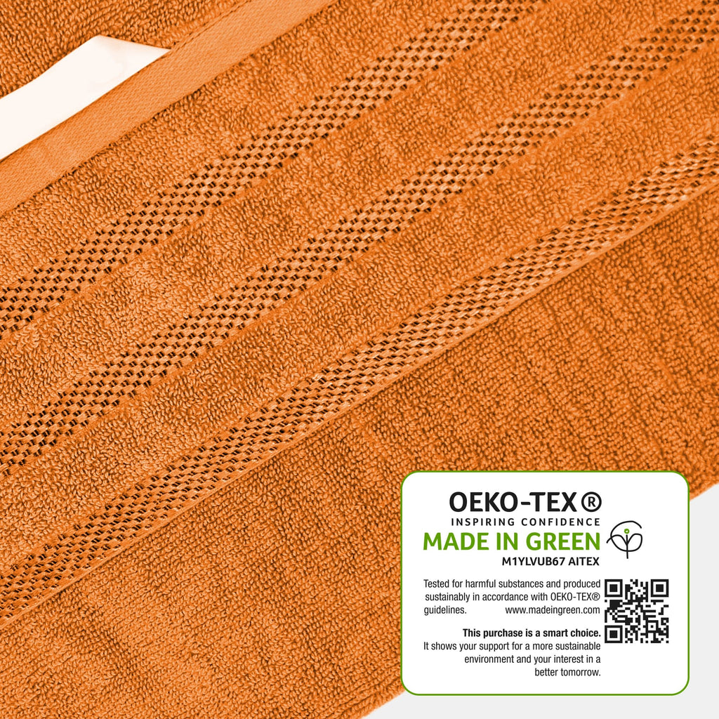 OLIVIA ROCCO Belmont 100% Cotton Towel Bale Set – Orange 10 Piece Set