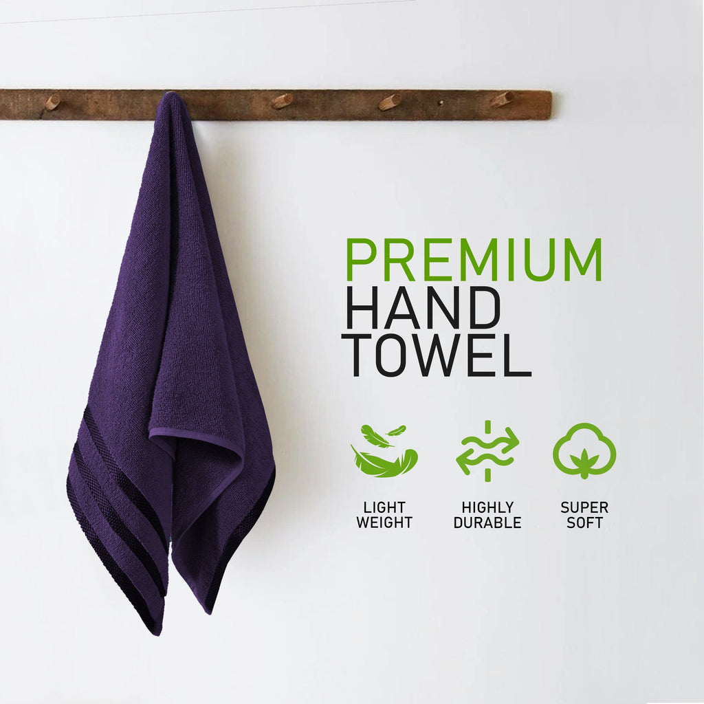 OLIVIA ROCCO Belmont Purple Cotton Towel Set – 10 Piece Super Absorbent Bale