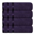 OLIVIA ROCCO Belmont Purple Cotton Towel Set – 10 Piece Super Absorbent Bale