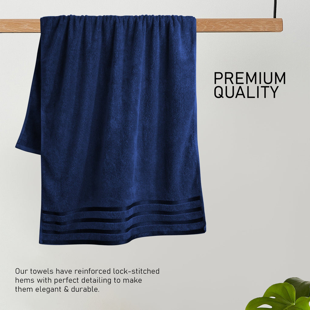 OLIVIA ROCCO Belmont 10 Piece Towel Bale Set – 100% Cotton Royal Blue
