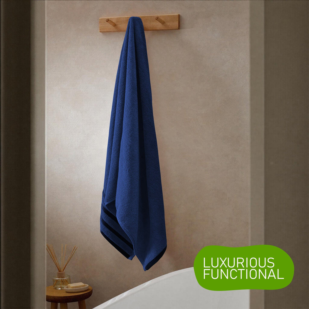 OLIVIA ROCCO Belmont 10 Piece Towel Bale Set – 100% Cotton Royal Blue