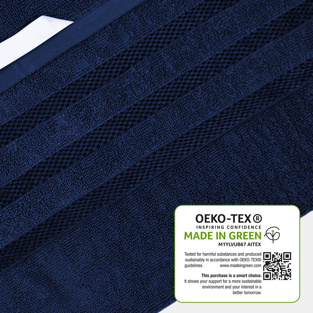 OLIVIA ROCCO Belmont 10 Piece Towel Bale Set – 100% Cotton Royal Blue