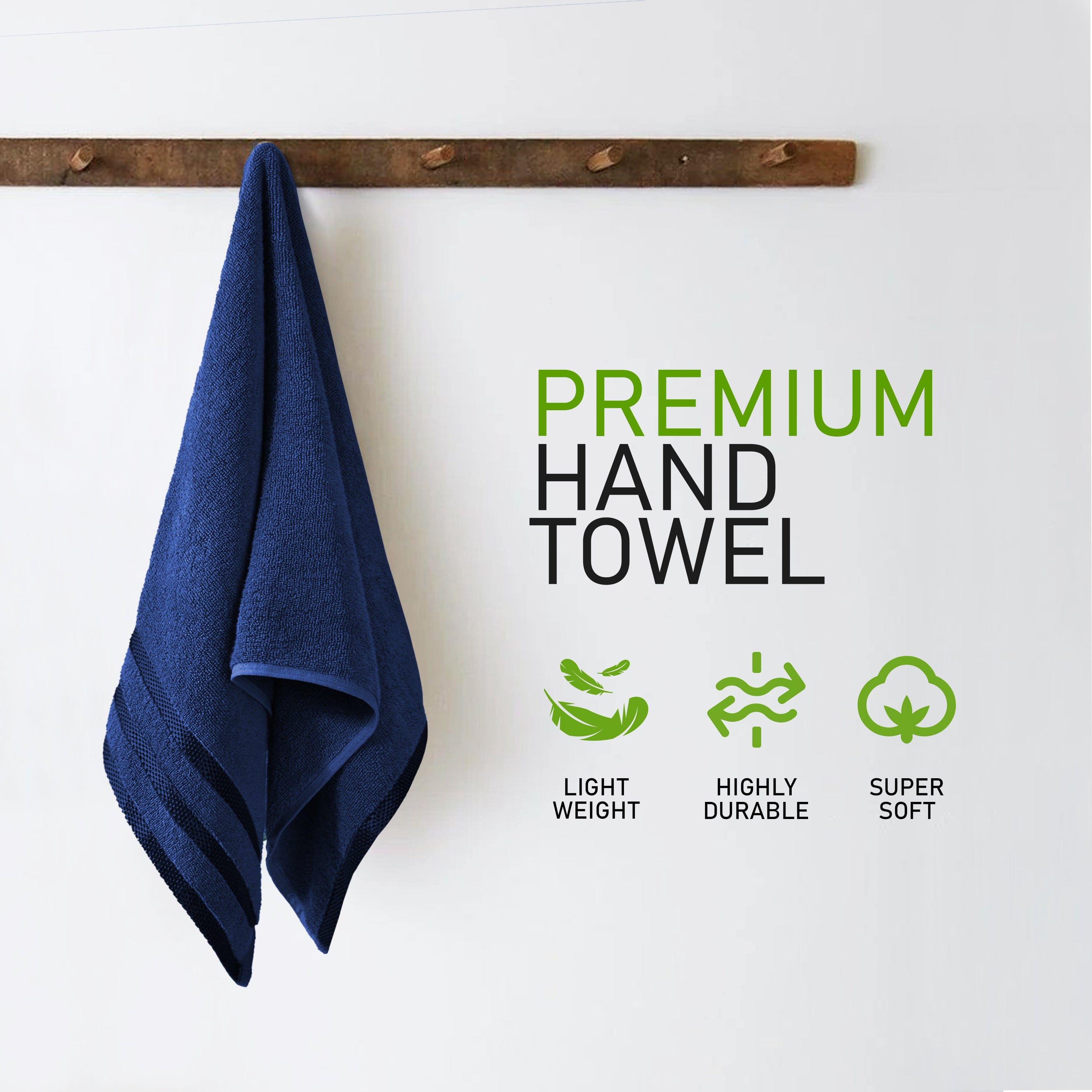 OLIVIA ROCCO Belmont 10 Piece Towel Bale Set – 100% Cotton Royal Blue