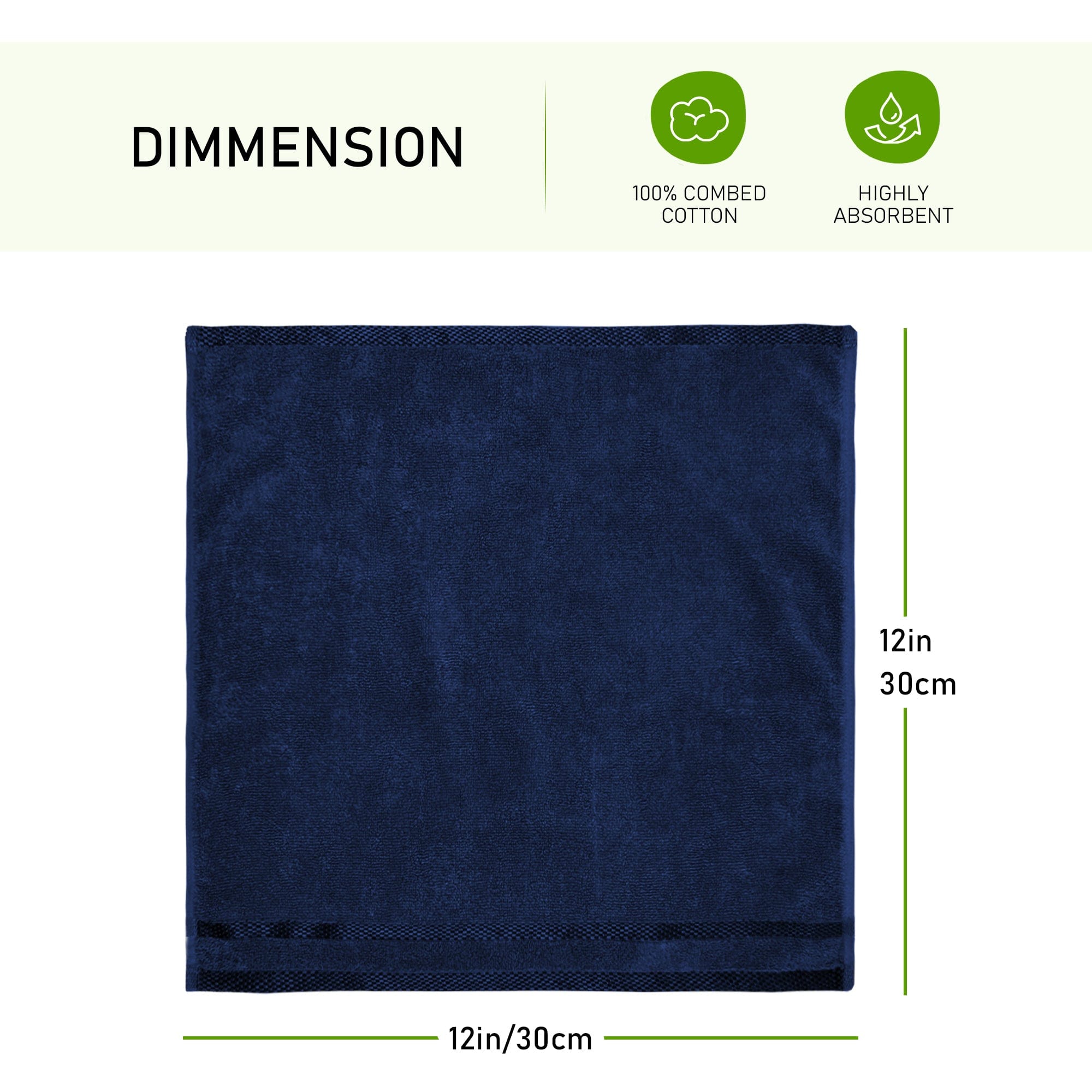 OLIVIA ROCCO Belmont 10 Piece Towel Bale Set – 100% Cotton Royal Blue