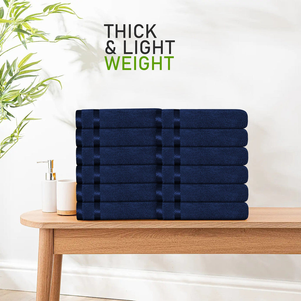 OLIVIA ROCCO Belmont 10 Piece Towel Bale Set – 100% Cotton Royal Blue