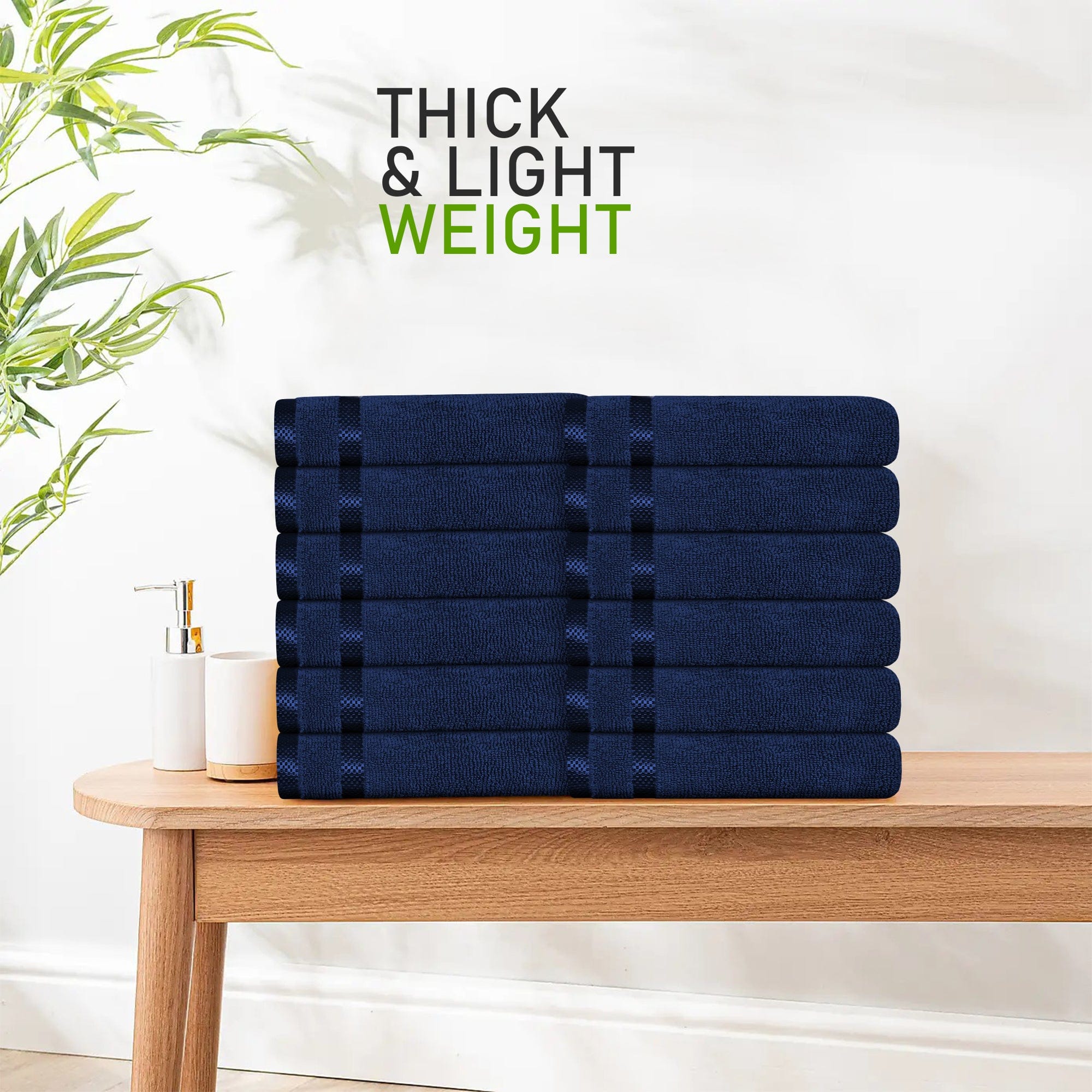 OLIVIA ROCCO Belmont 10 Piece Towel Bale Set – 100% Cotton Royal Blue