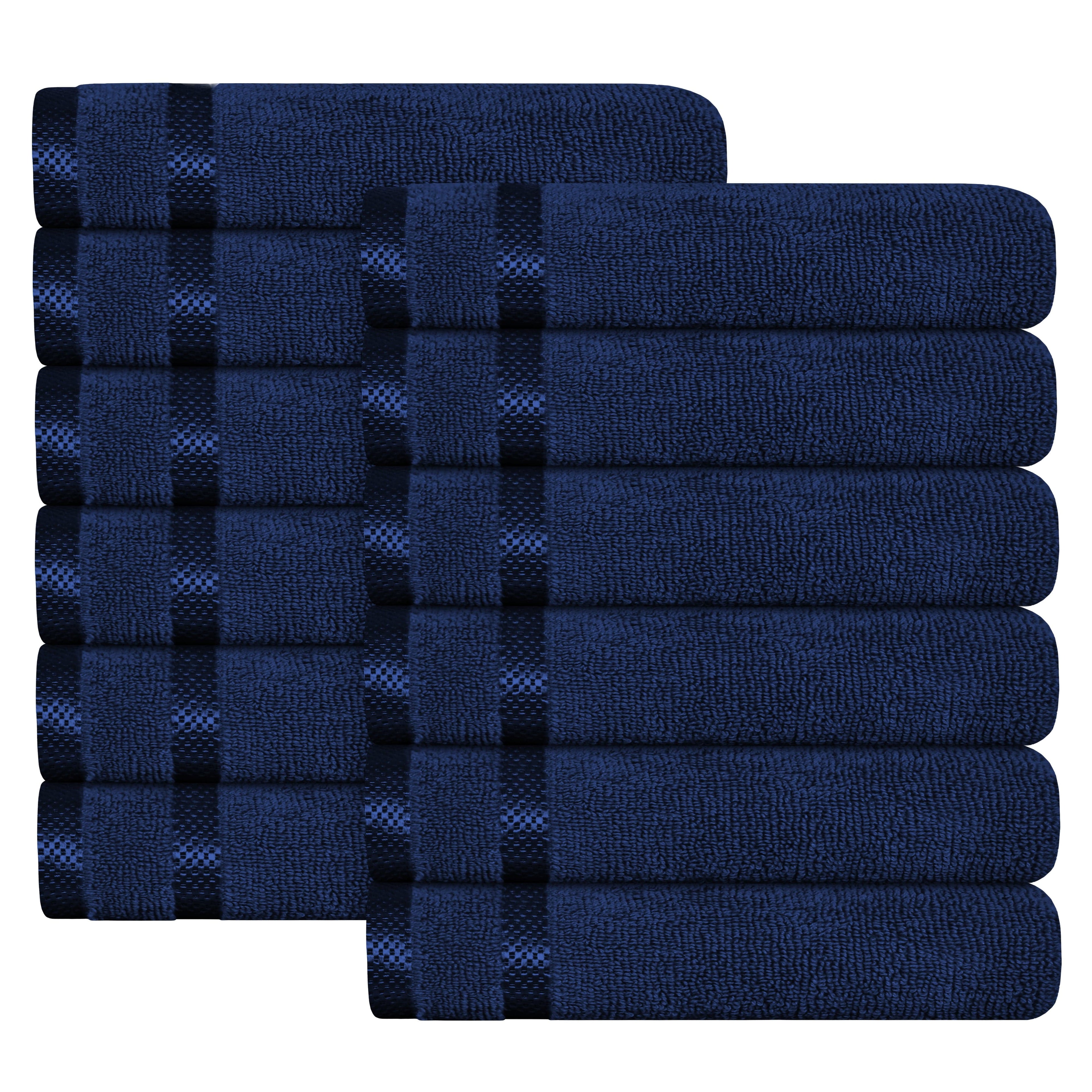 OLIVIA ROCCO Belmont 10 Piece Towel Bale Set – 100% Cotton Royal Blue