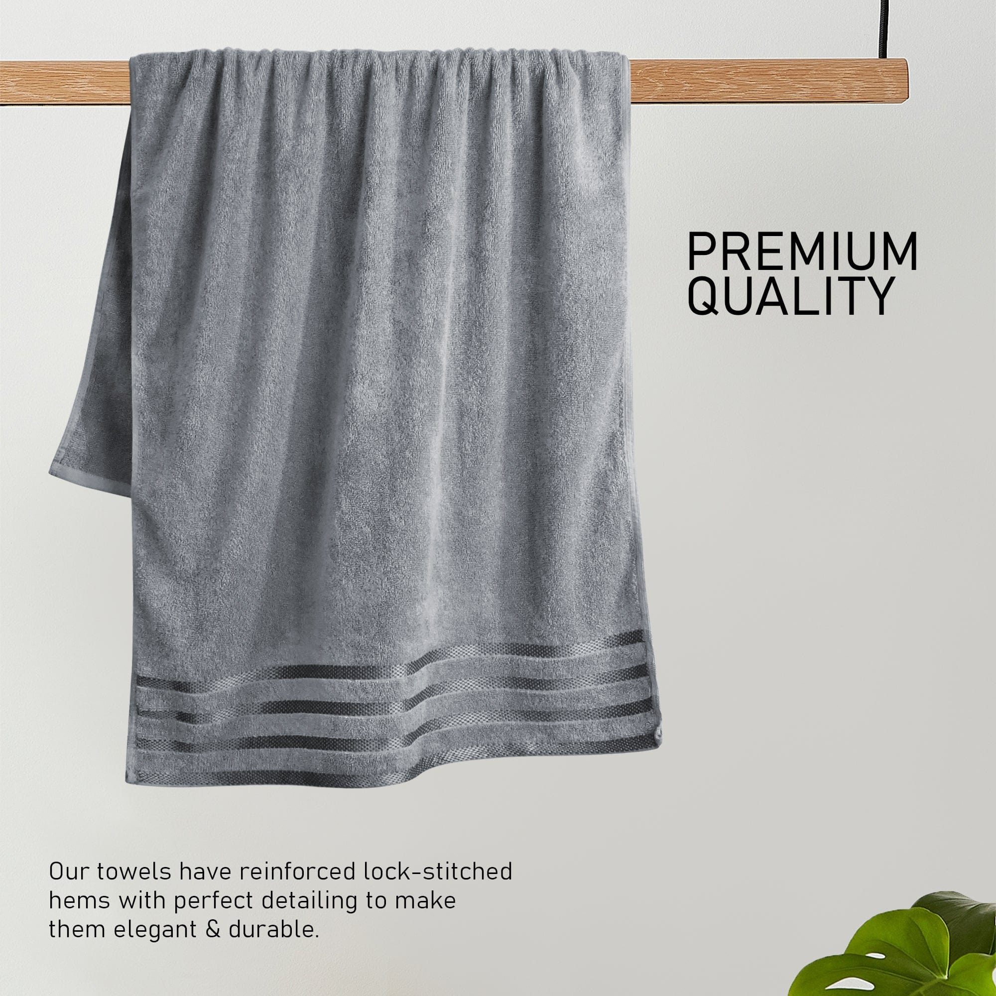 OLIVIA ROCCO Belmont 10 Piece Cotton Towel Bale Set – Silver Stripe