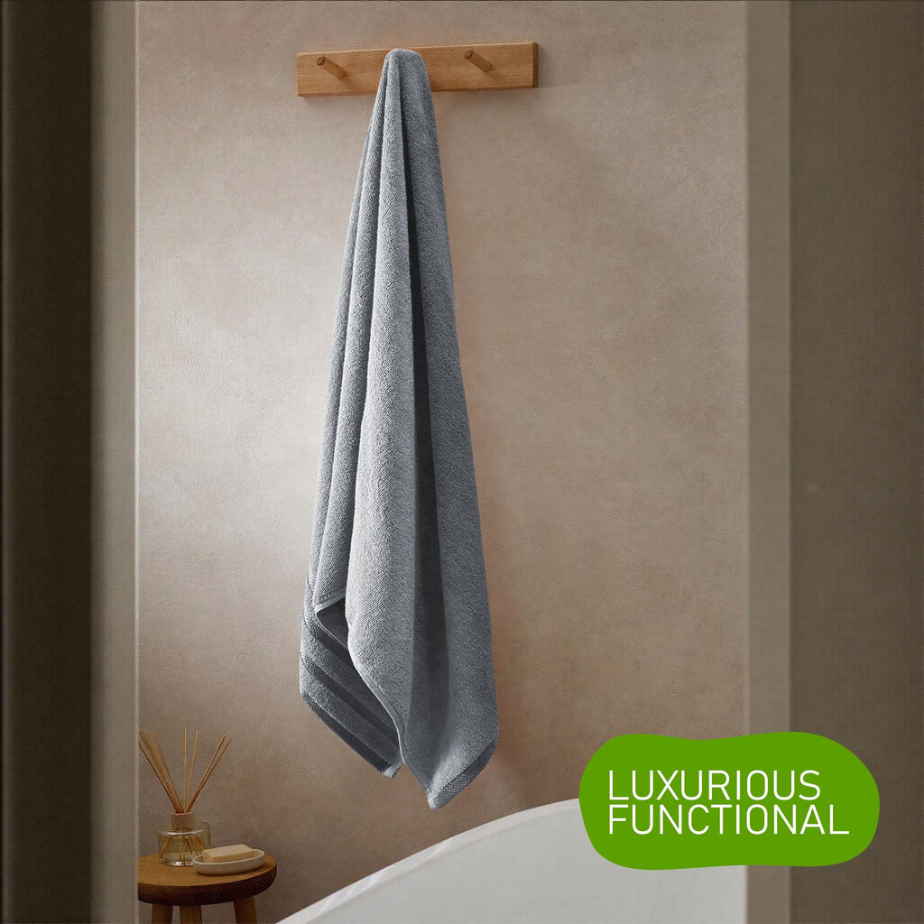 OLIVIA ROCCO Belmont 10 Piece Cotton Towel Bale Set – Silver Stripe