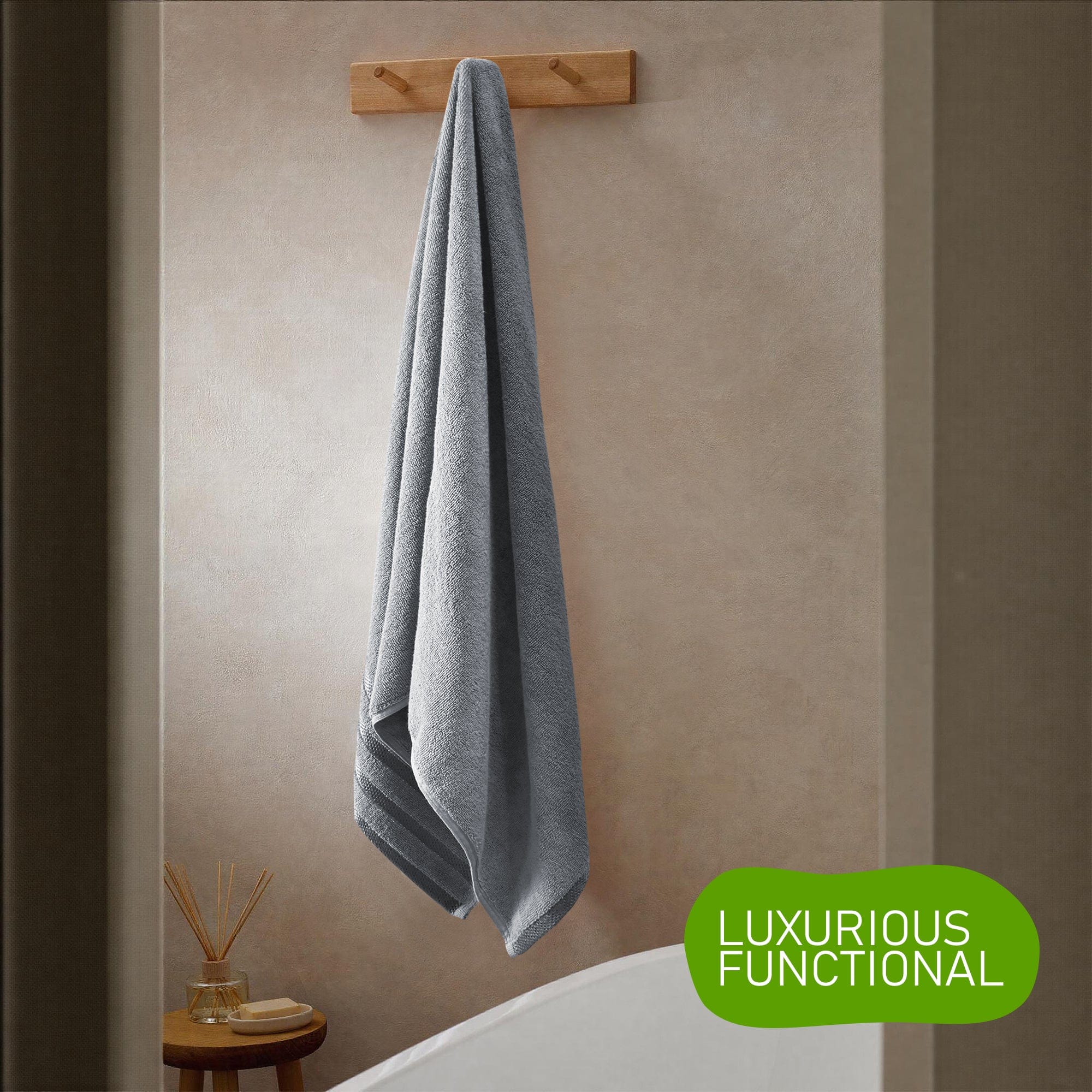 OLIVIA ROCCO Belmont 10 Piece Cotton Towel Bale Set – Silver Stripe