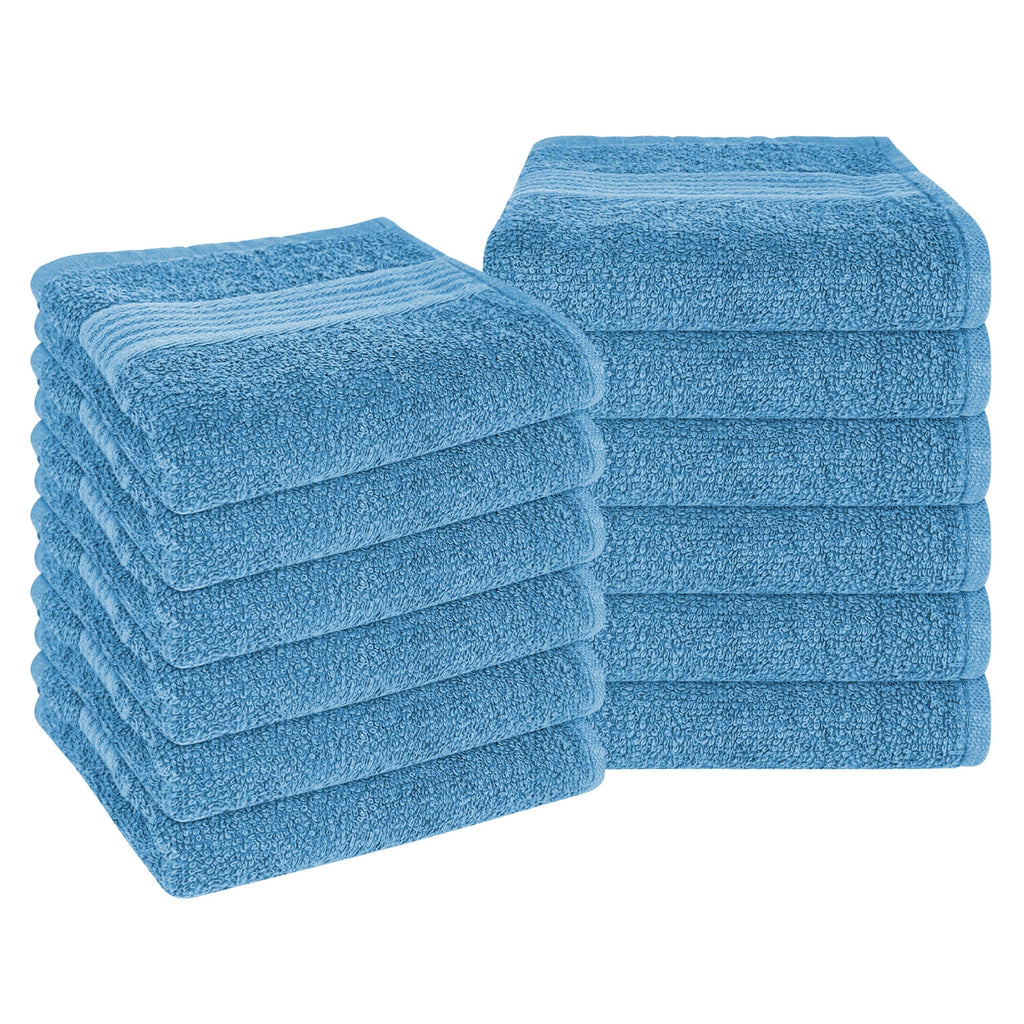 OLIVIA ROCCO Rhodes Aqua Cotton Towels – Hotel Quality Absorbent Bale