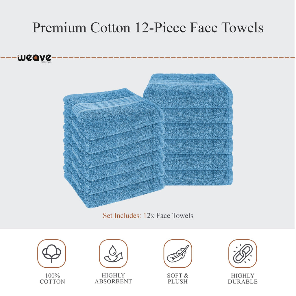 OLIVIA ROCCO Rhodes Aqua Cotton Towels – Hotel Quality Absorbent Bale