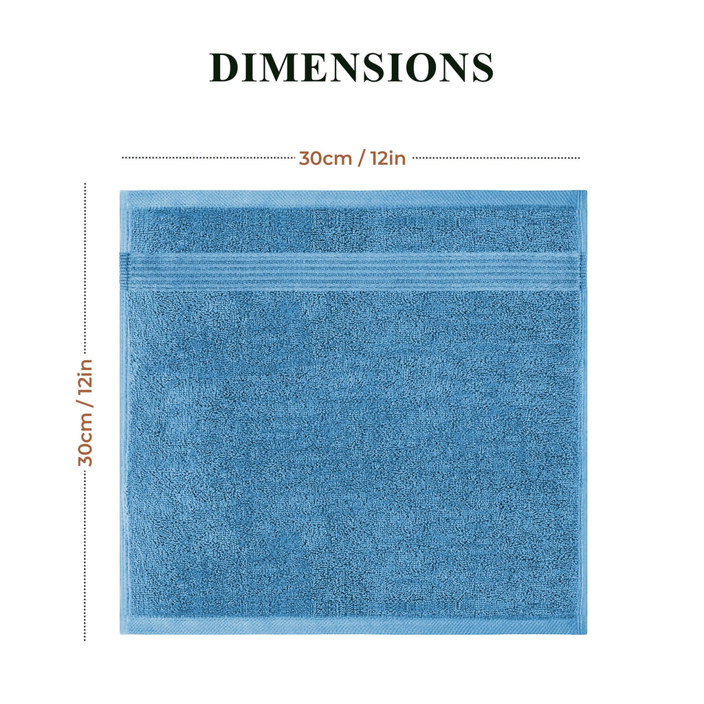 OLIVIA ROCCO Rhodes Aqua Cotton Towels – Hotel Quality Absorbent Bale