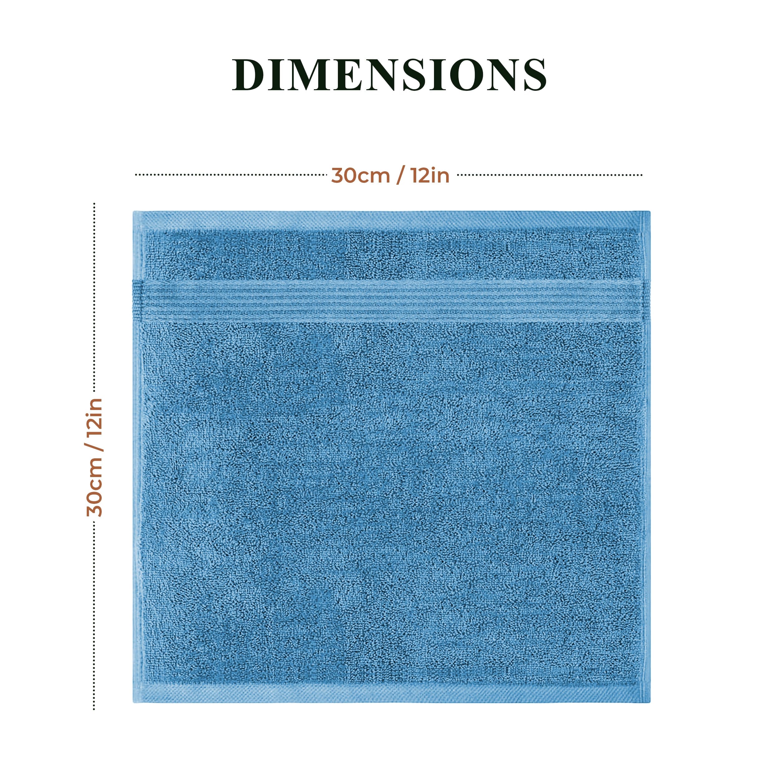 OLIVIA ROCCO Rhodes Aqua Cotton Towels – Hotel Quality Absorbent Bale