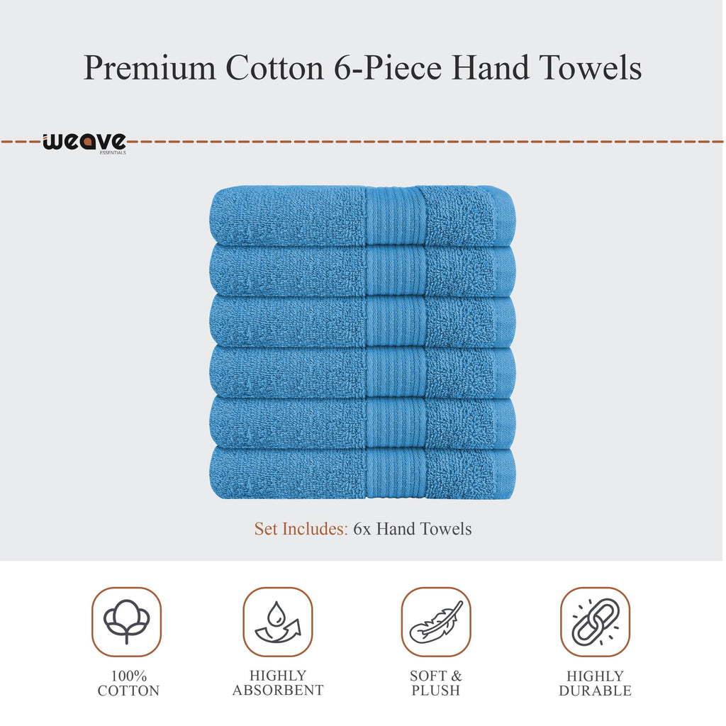 OLIVIA ROCCO Rhodes Aqua Cotton Towels – Hotel Quality Absorbent Bale