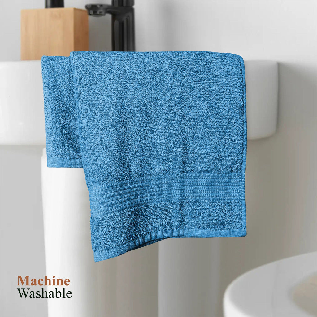 OLIVIA ROCCO Rhodes Aqua Cotton Towels – Hotel Quality Absorbent Bale