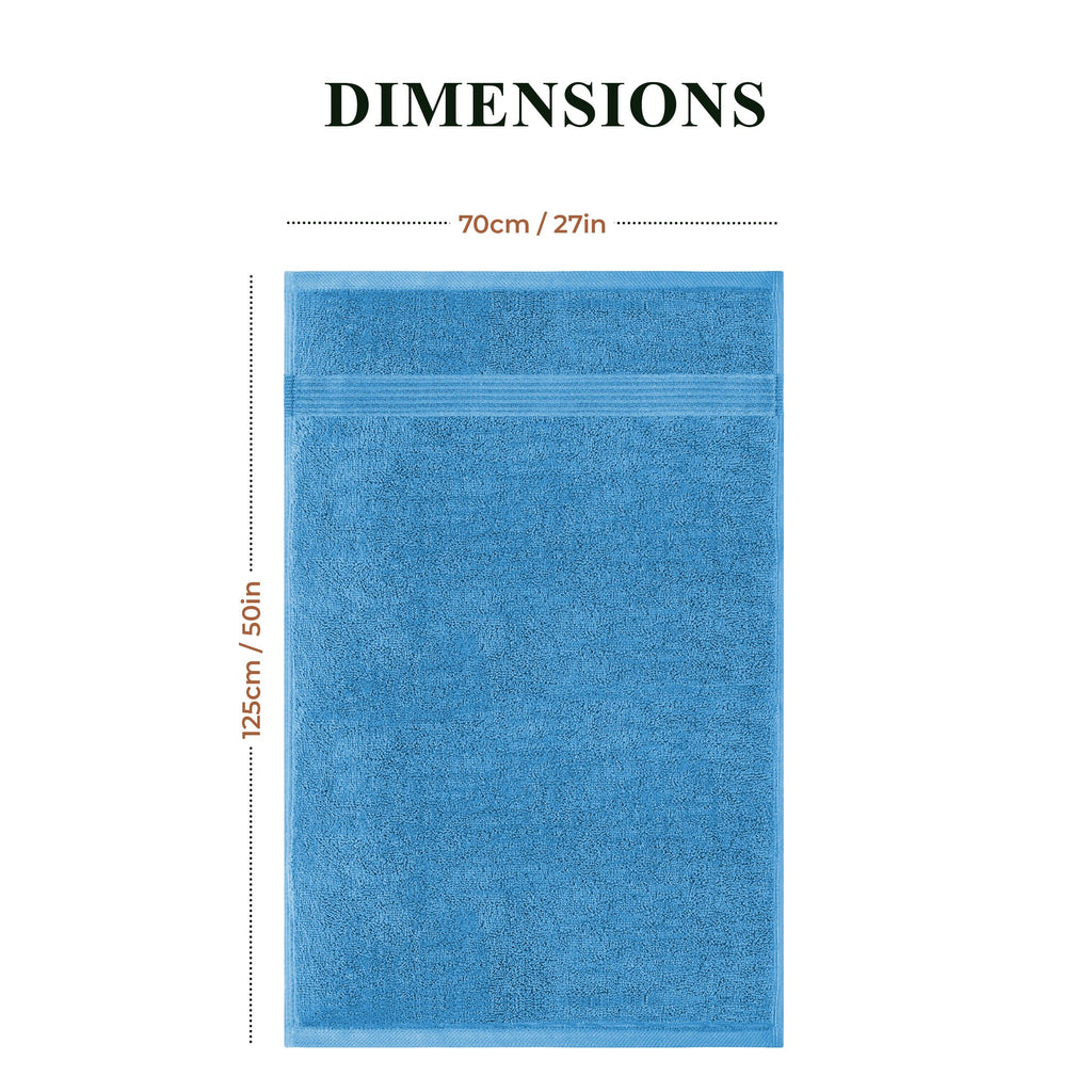 OLIVIA ROCCO Rhodes Aqua Cotton Towels – Hotel Quality Absorbent Bale