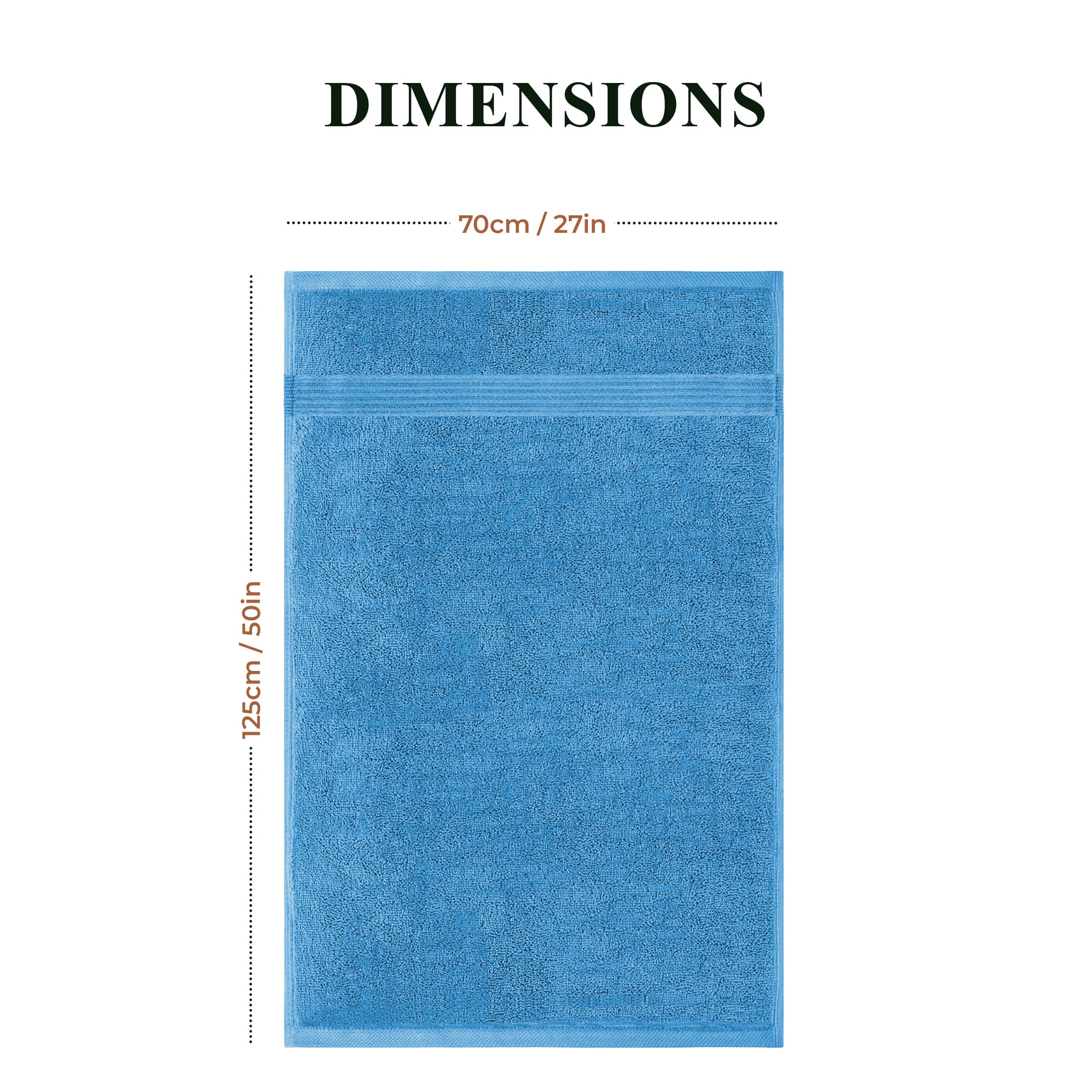 OLIVIA ROCCO Rhodes Aqua Cotton Towels – Hotel Quality Absorbent Bale