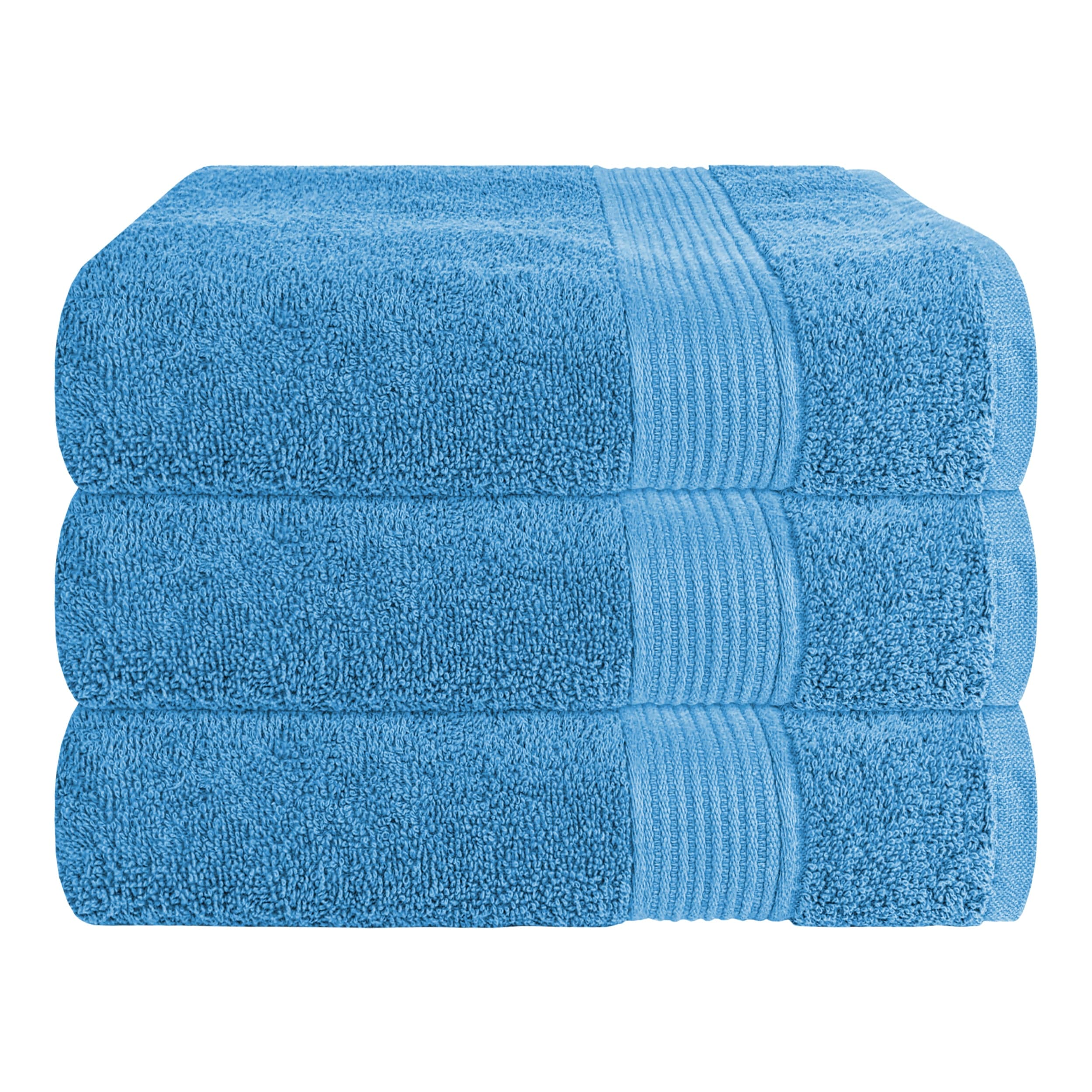 OLIVIA ROCCO Rhodes Aqua Cotton Towels – Hotel Quality Absorbent Bale