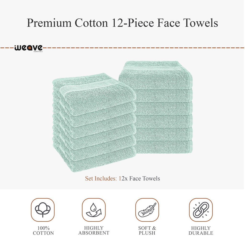 OLIVIA ROCCO Seafoam Cotton Towels – Hotel Quality Soft Absorbent Sets
