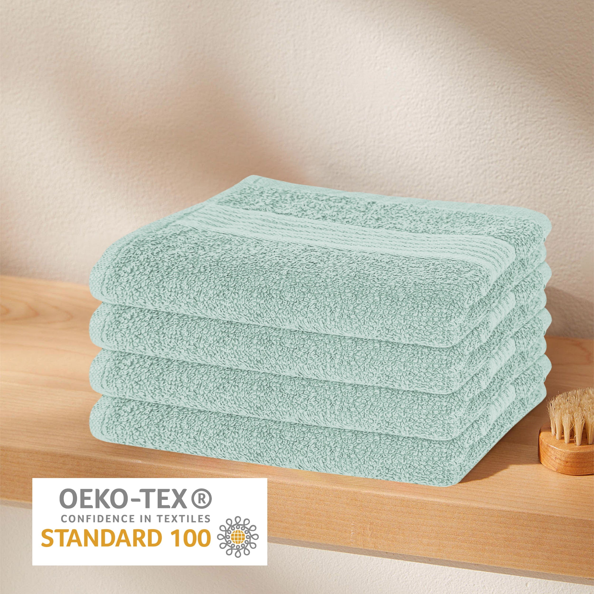 OLIVIA ROCCO Seafoam Cotton Towels – Hotel Quality Soft Absorbent Sets