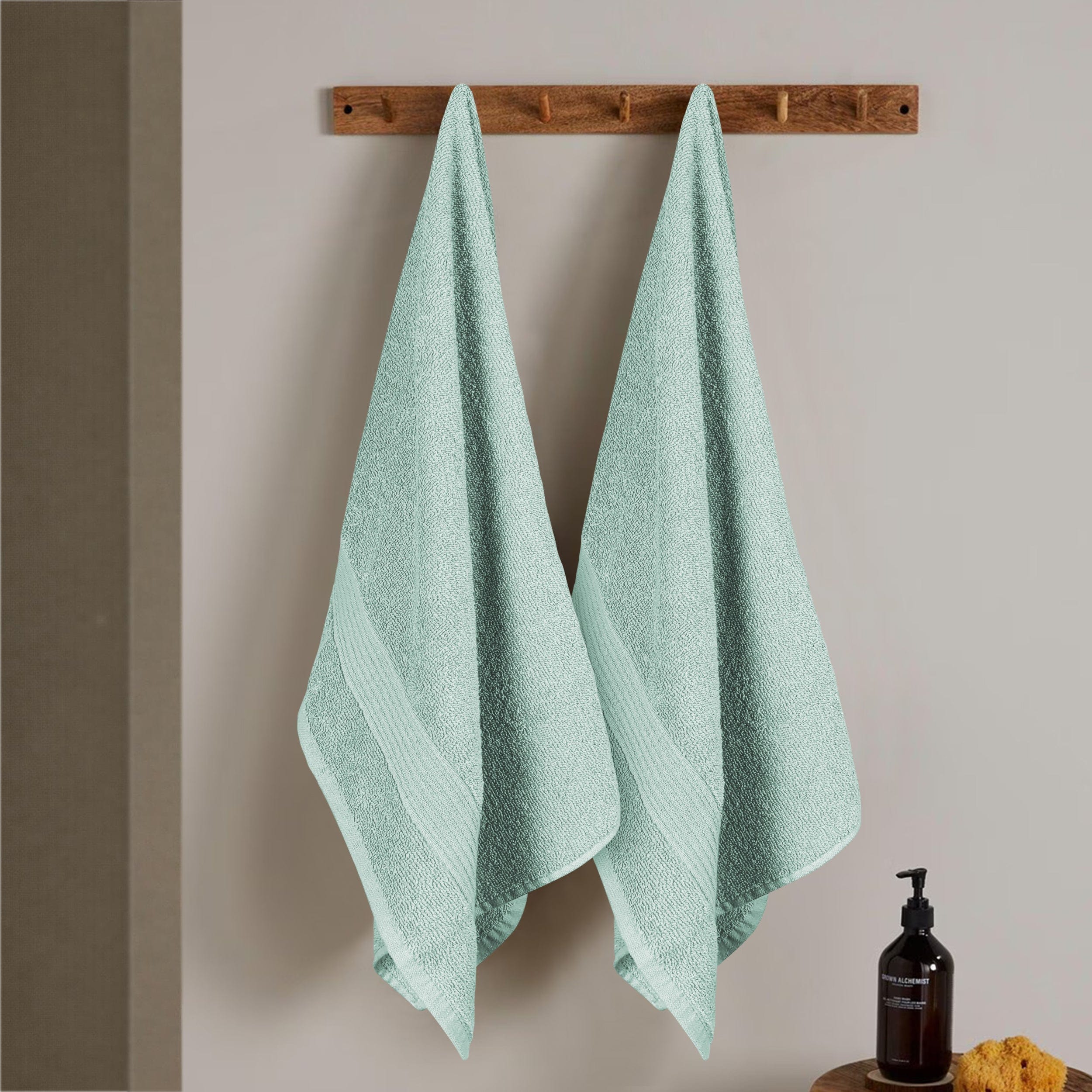OLIVIA ROCCO Seafoam Cotton Towels – Hotel Quality Soft Absorbent Sets