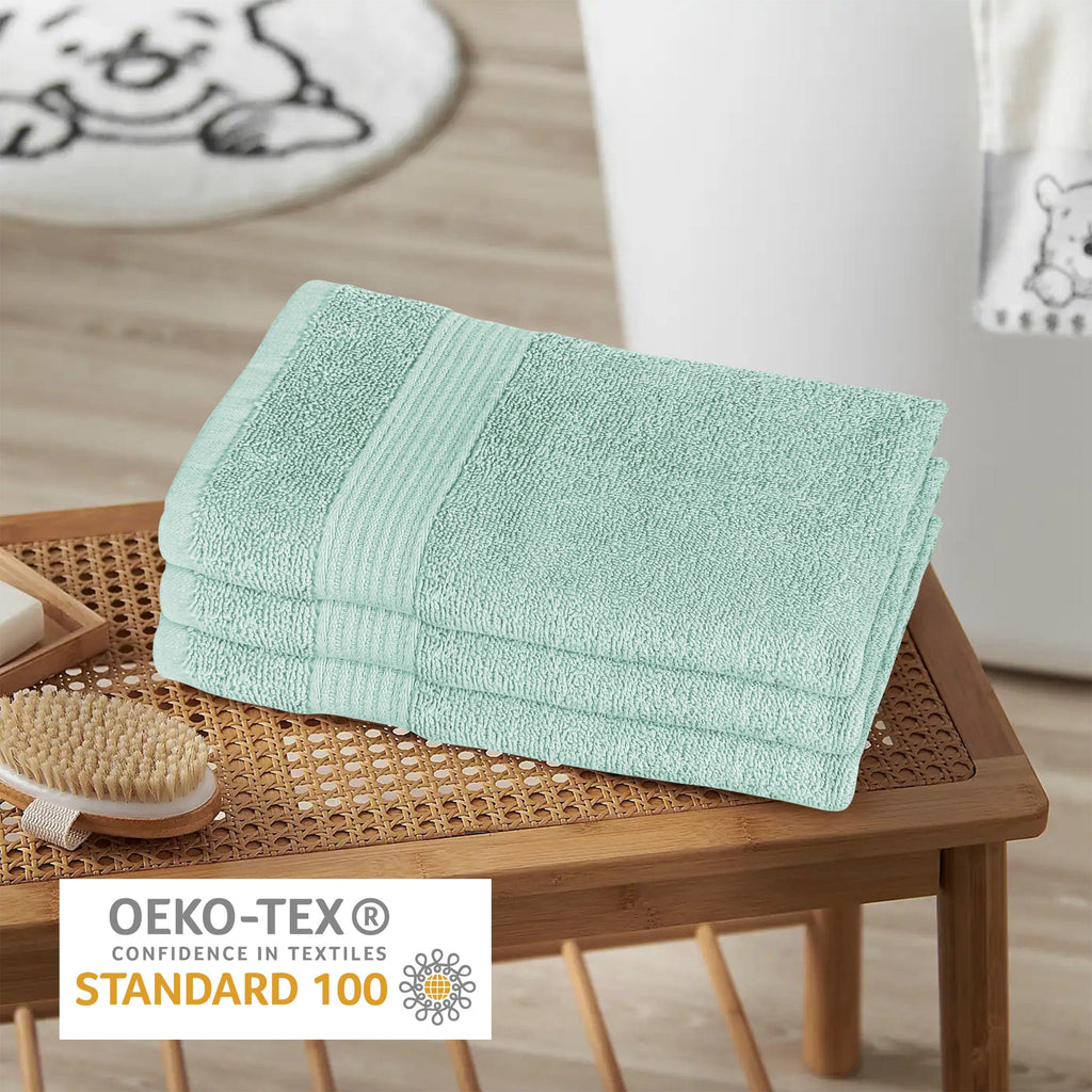 OLIVIA ROCCO Seafoam Cotton Towels – Hotel Quality Soft Absorbent Sets