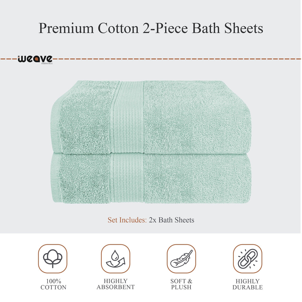 OLIVIA ROCCO Seafoam Cotton Towels – Hotel Quality Soft Absorbent Sets