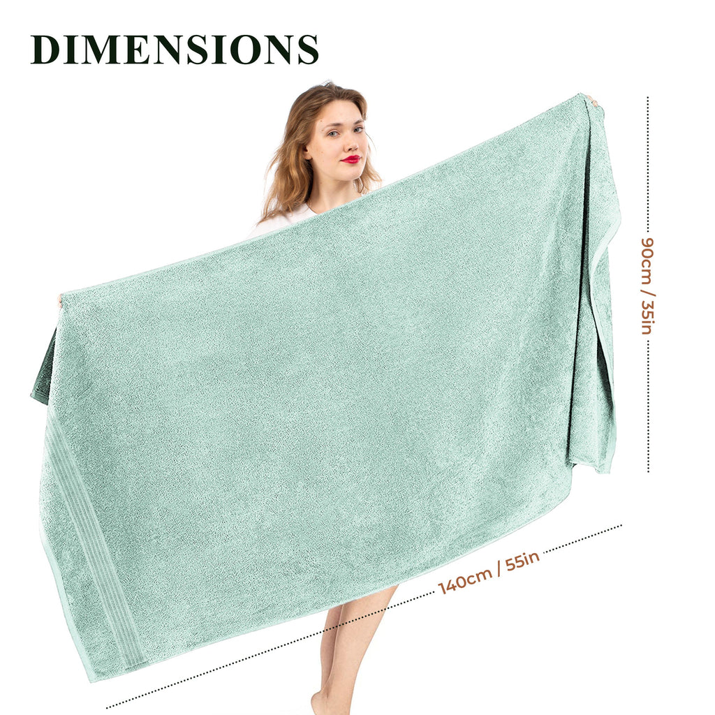 OLIVIA ROCCO Seafoam Cotton Towels – Hotel Quality Soft Absorbent Sets