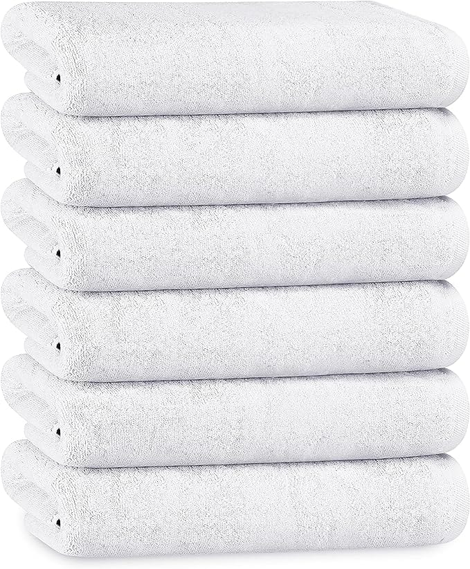 OLIVIA ROCCO Hotel Bath Sheets | 100% Cotton 500GSM Ultra Soft 12 Pack