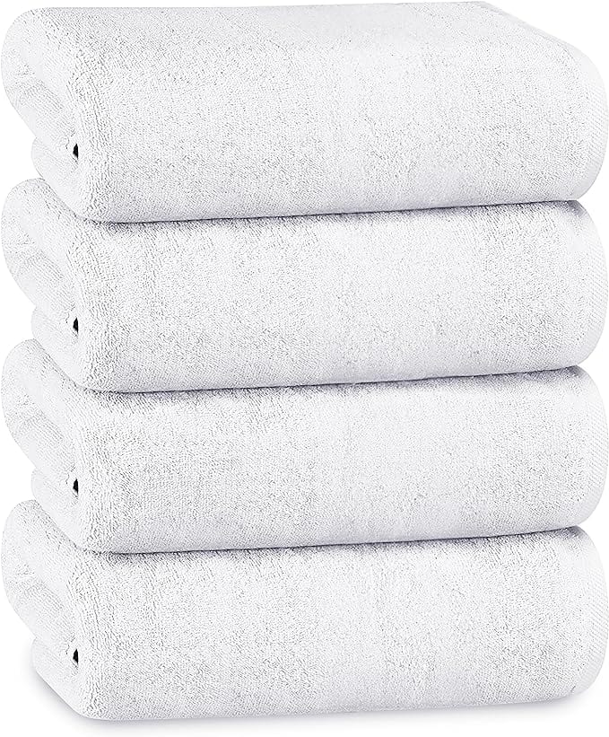 OLIVIA ROCCO Hotel Bath Sheets | 100% Cotton 500GSM Ultra Soft 12 Pack