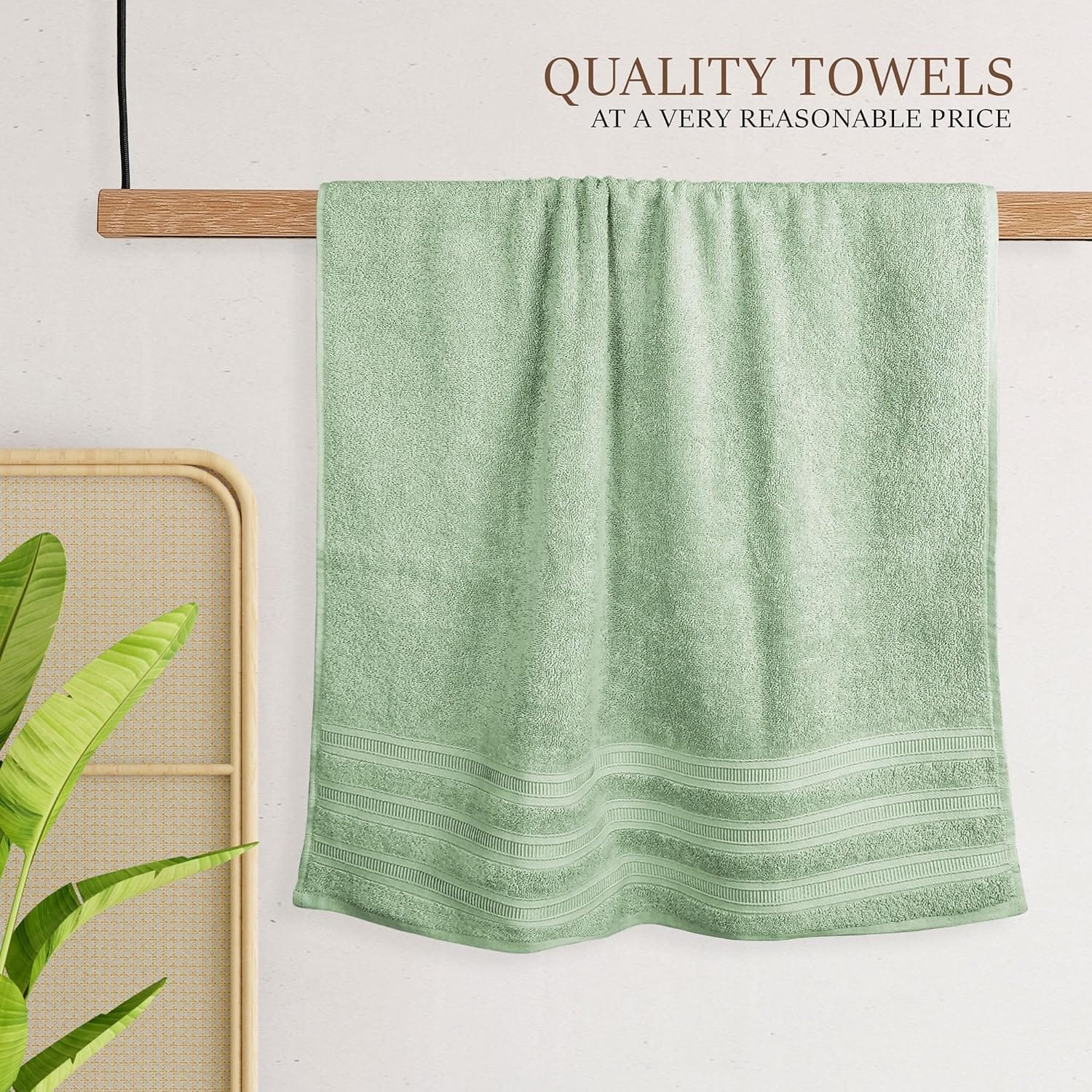 OLIVIA ROCCO Ritz Cotton Towel Bale – Soft Viscose Stripe Bath Sheets