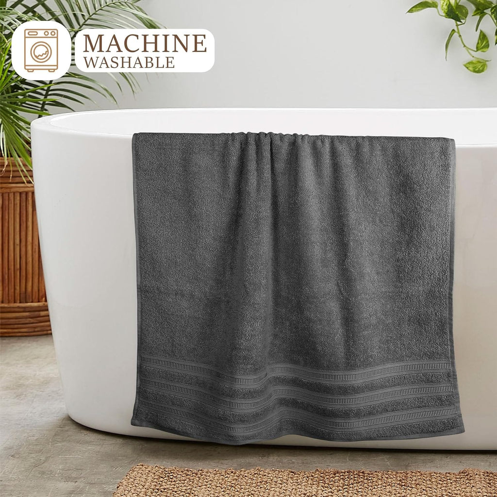 OLIVIA ROCCO Ritz Cotton Towel Bale – Soft Viscose Stripe Bath Sheets