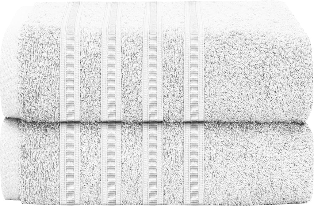 OLIVIA ROCCO Ritz Cotton Towel Bale – Soft Viscose Stripe Bath Sheets