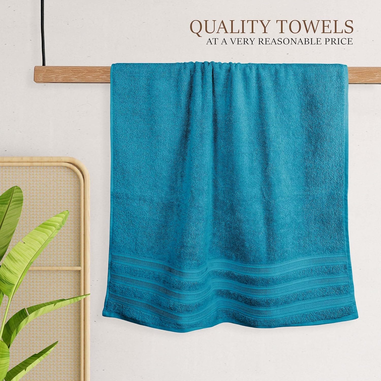 OLIVIA ROCCO Ritz Cotton Towel Bale – Soft Viscose Stripe Bath Sheets