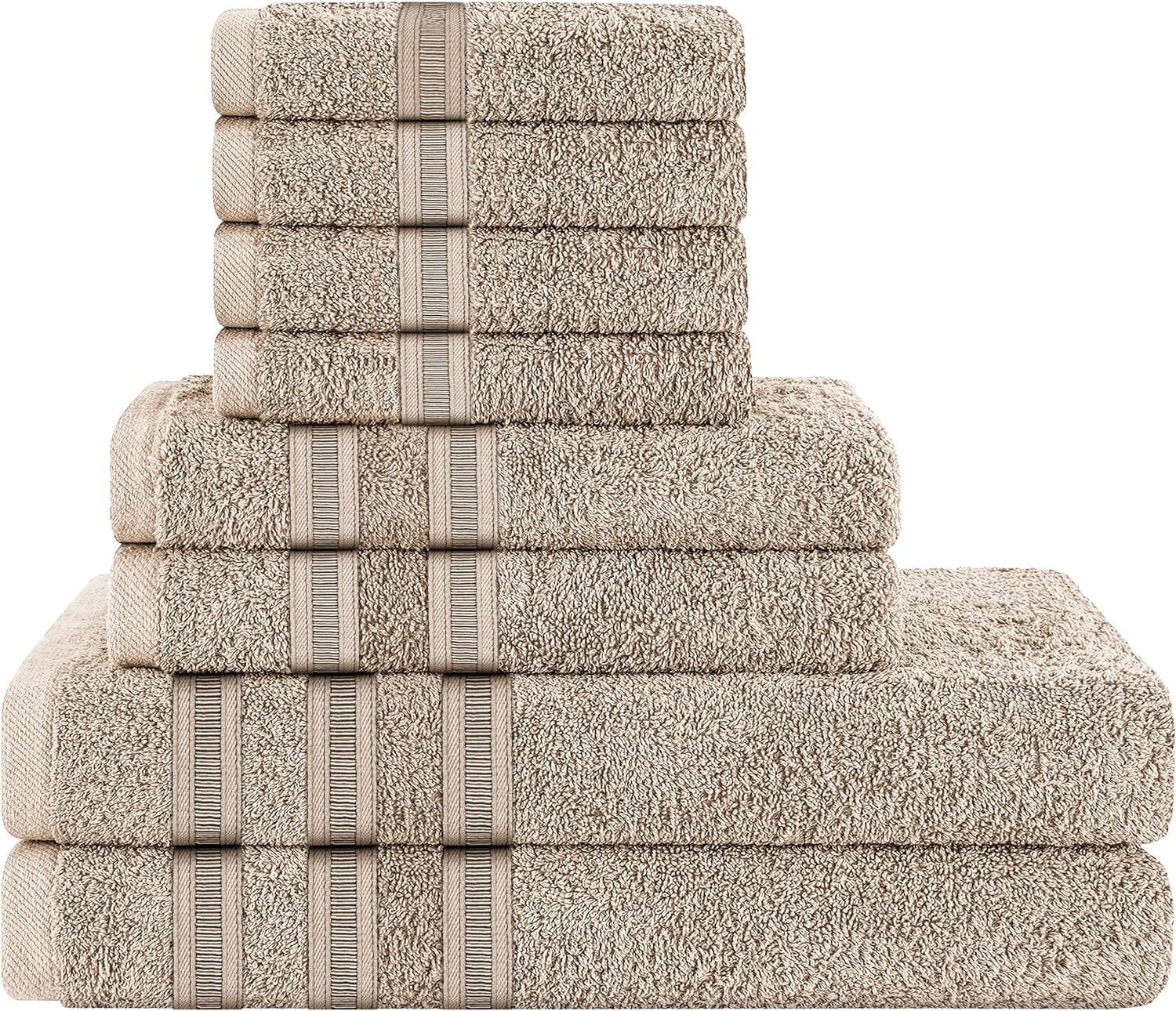 OLIVIA ROCCO Ritz Cotton Towel Bale – Soft Viscose Stripe Bath Sheets