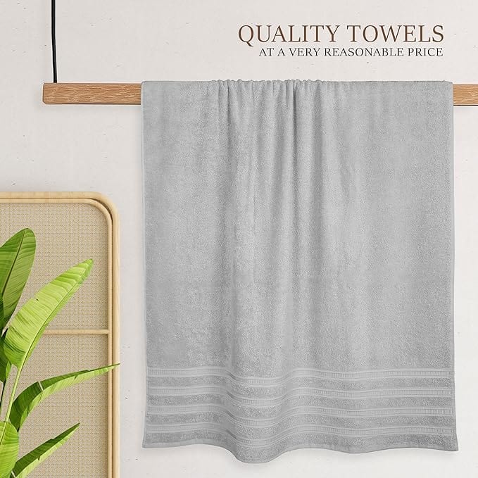 OLIVIA ROCCO Ritz Cotton Towel Bale – Soft Viscose Stripe Bath Sheets