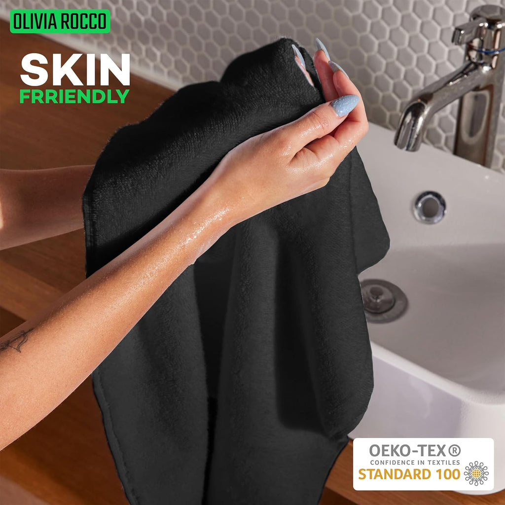 OLIVIA ROCCO 10 Piece Egyptian Cotton Towel Set – 500 GSM Bathroom Bale
