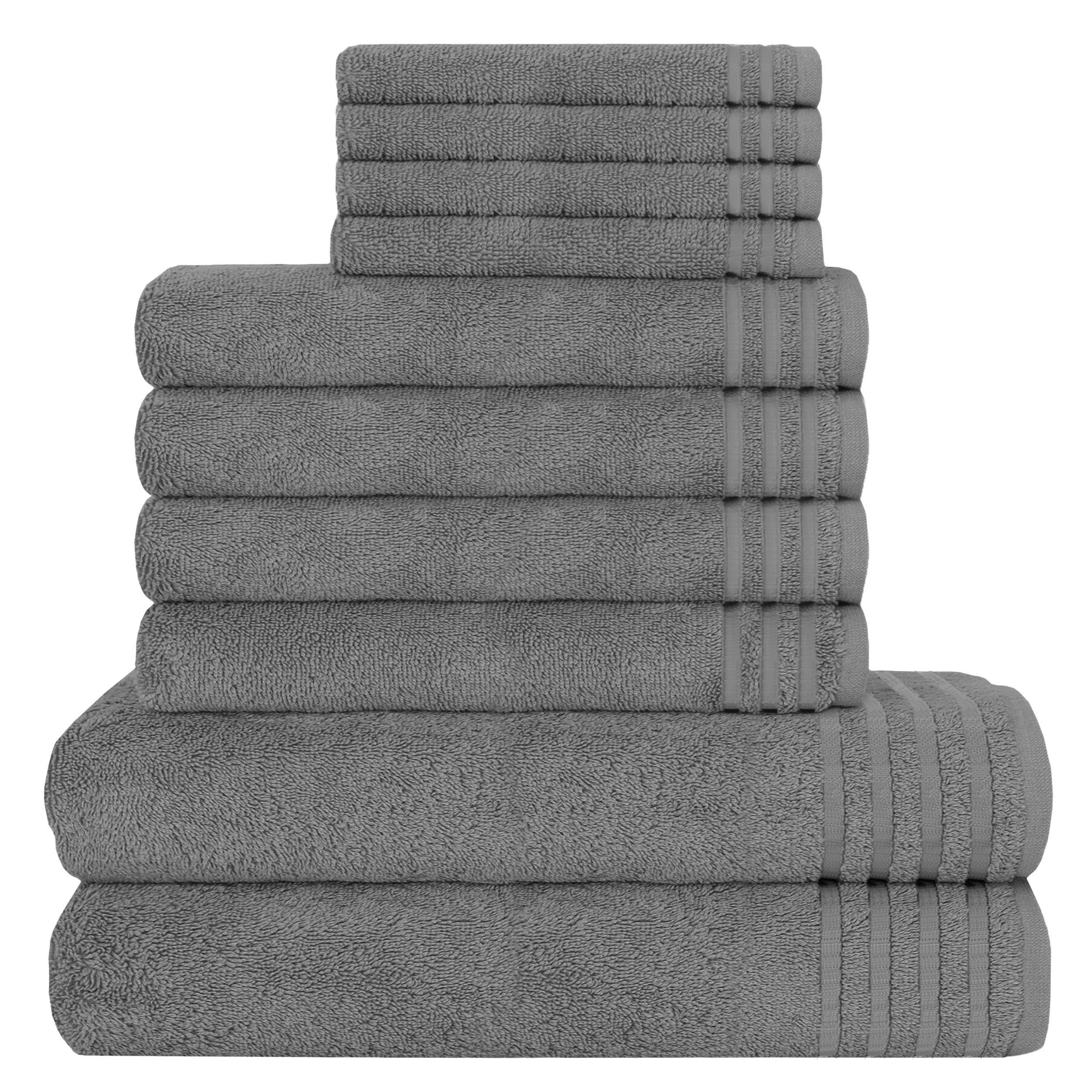 OLIVIA ROCCO 10 Piece Egyptian Cotton Towel Set – 500 GSM Bathroom Bale