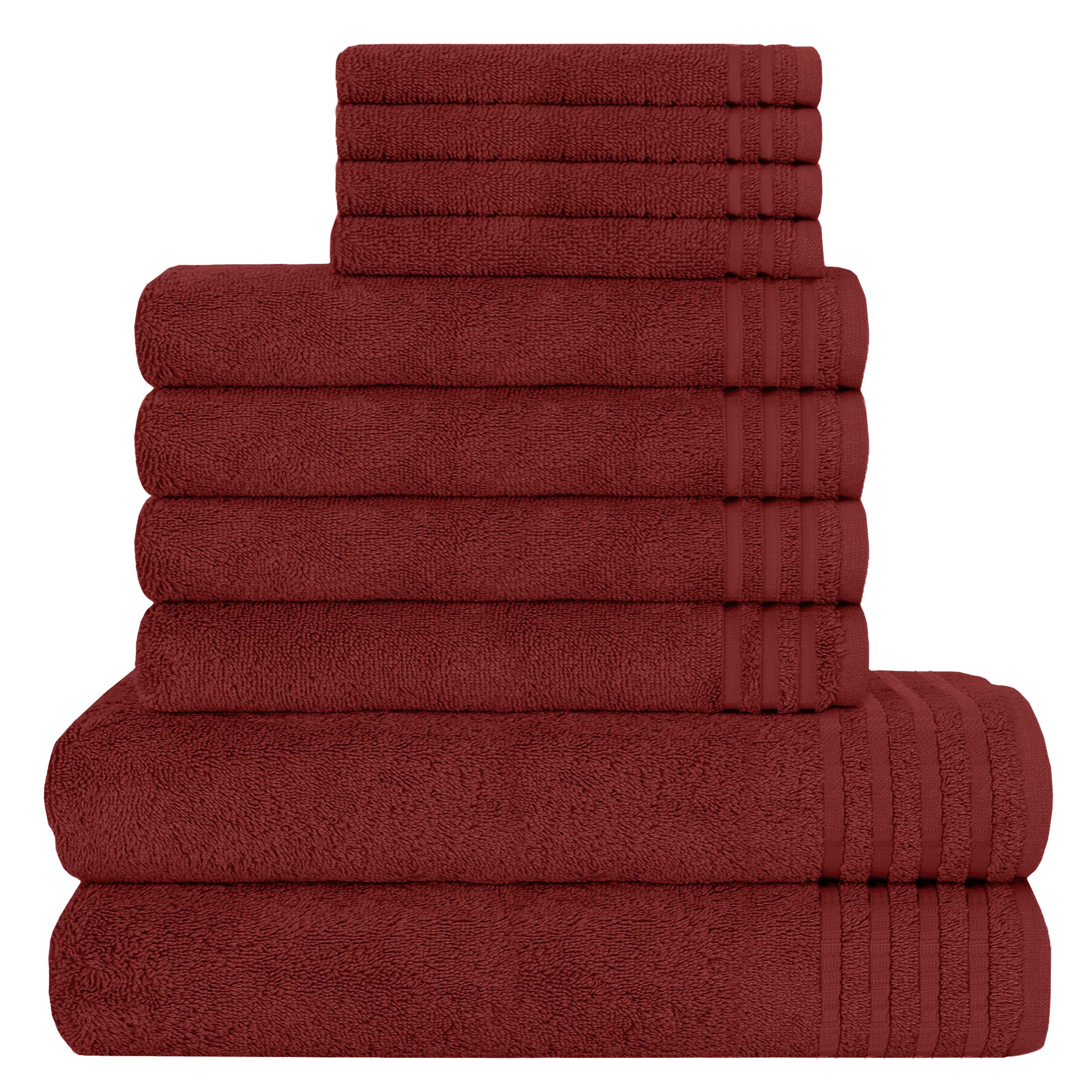 OLIVIA ROCCO 10 Piece Egyptian Cotton Towel Set – 500 GSM Bathroom Bale