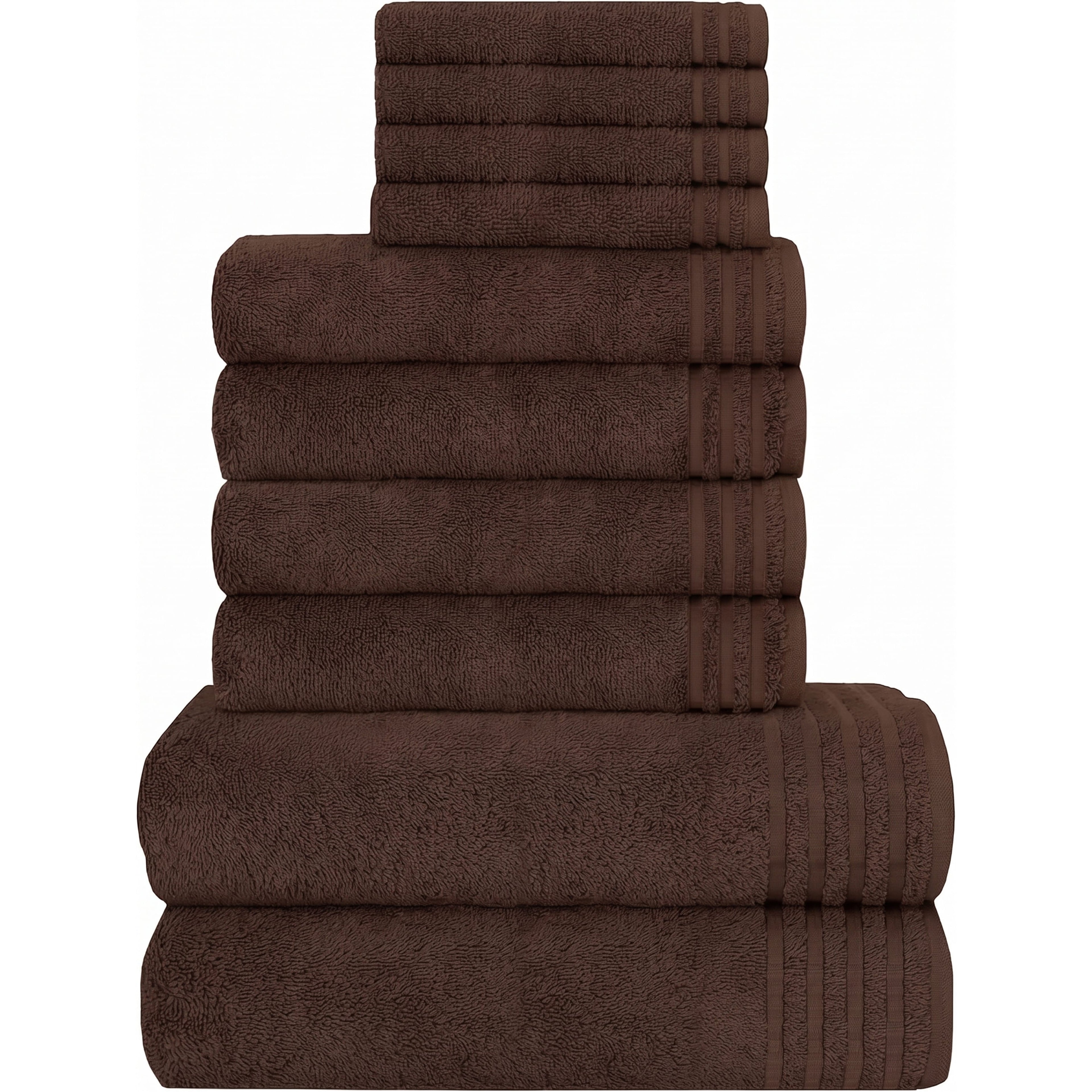 OLIVIA ROCCO 10 Piece Egyptian Cotton Towel Set – 500 GSM Bathroom Bale