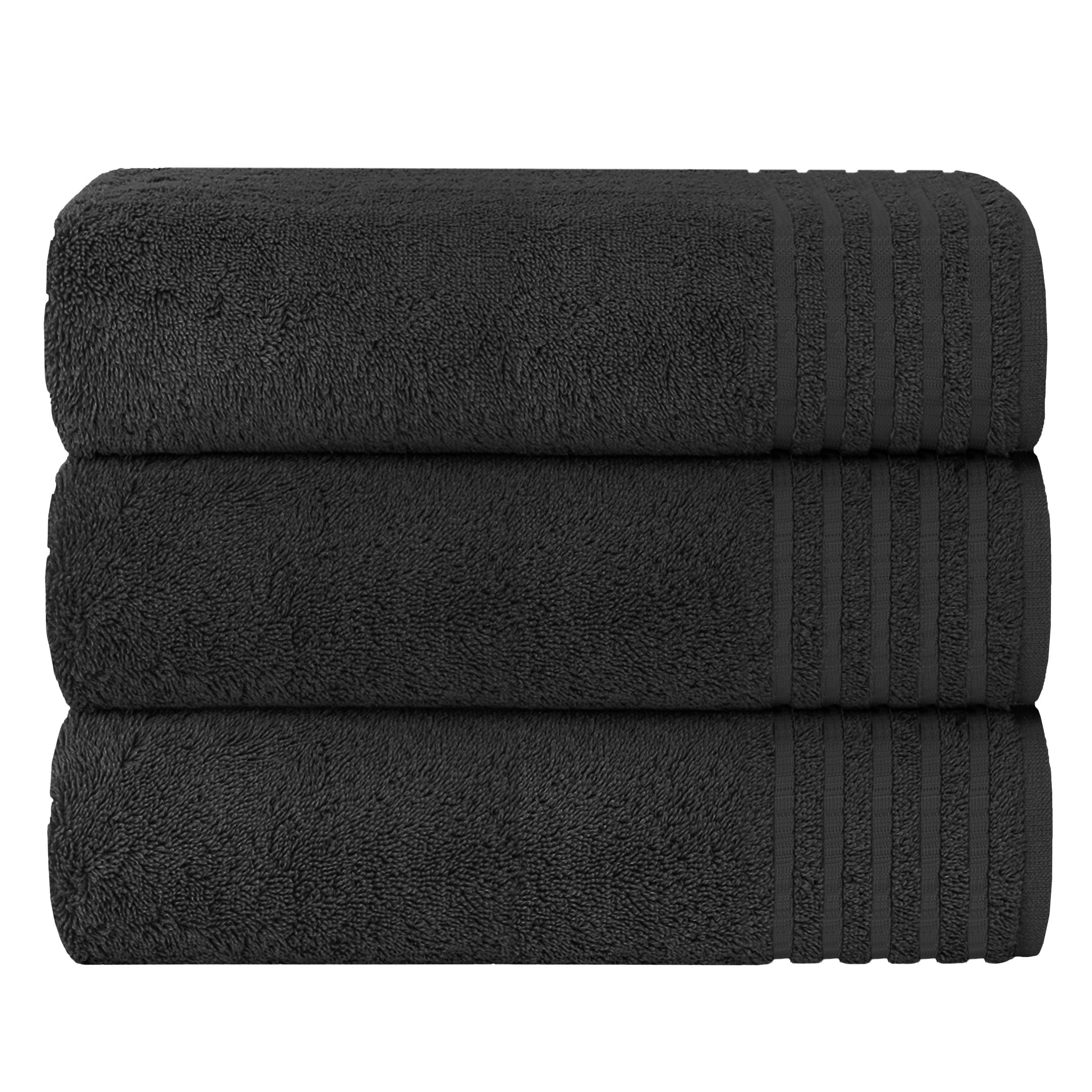 OLIVIA ROCCO Monaco 3 Pack Bath Sheets – 100% Cotton 500GSM Towel Set