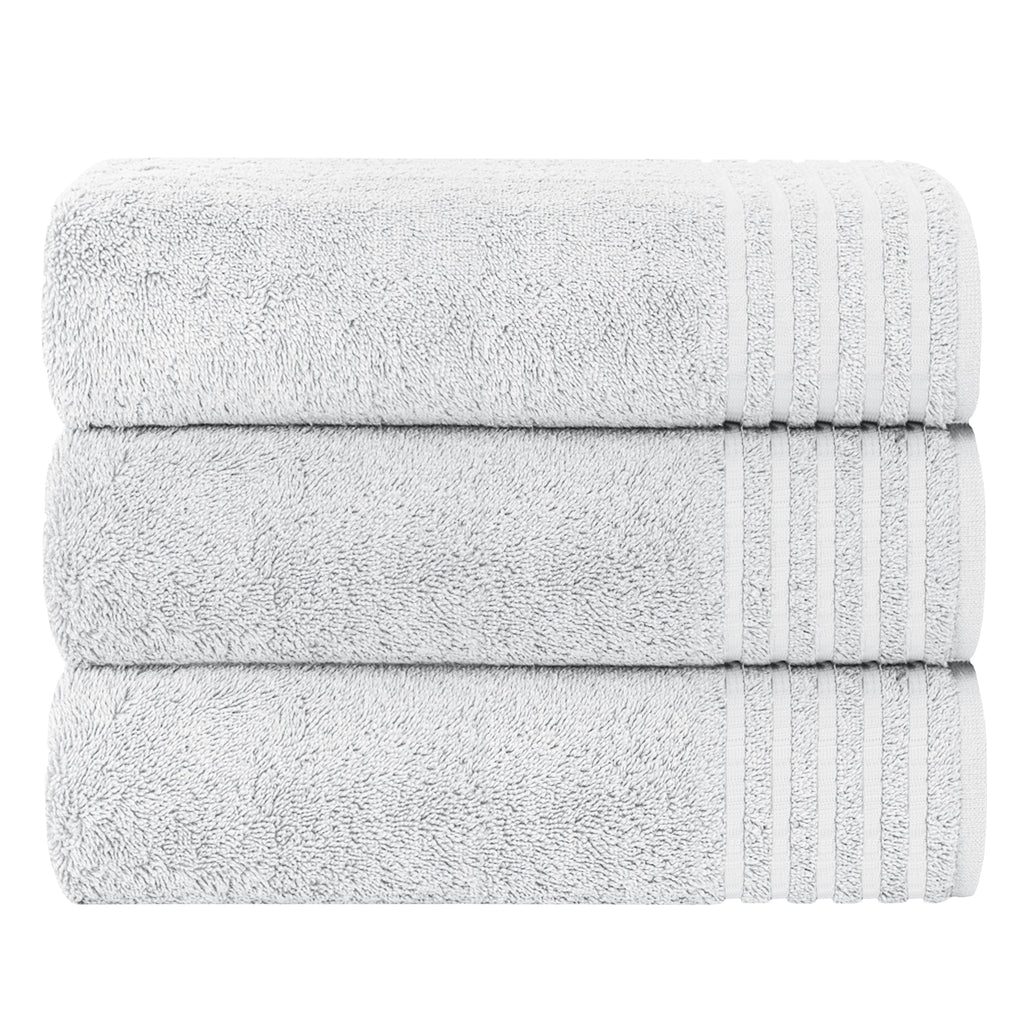OLIVIA ROCCO Monaco 3 Pack Bath Sheets – 100% Cotton 500GSM Towel Set