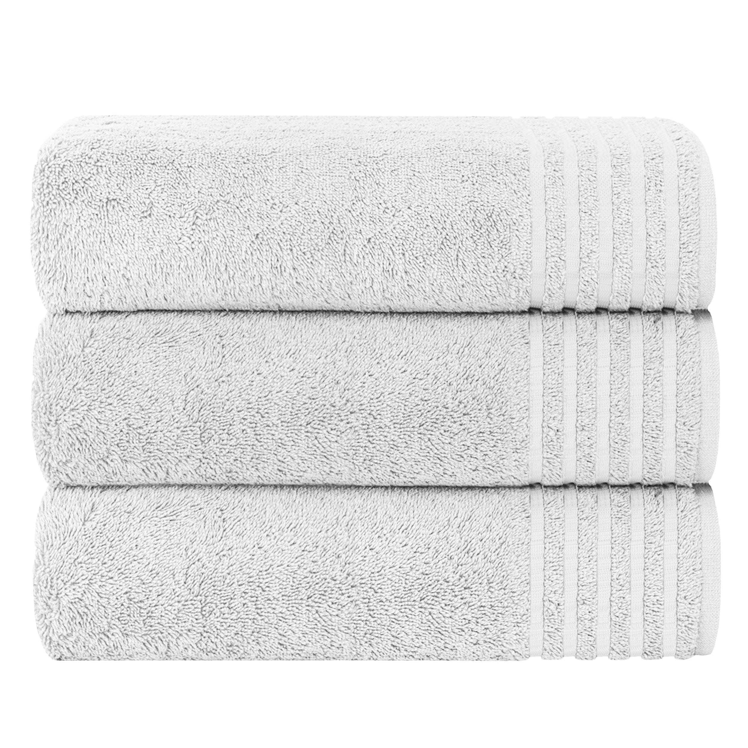 OLIVIA ROCCO Monaco 3 Pack Bath Sheets – 100% Cotton 500GSM Towel Set