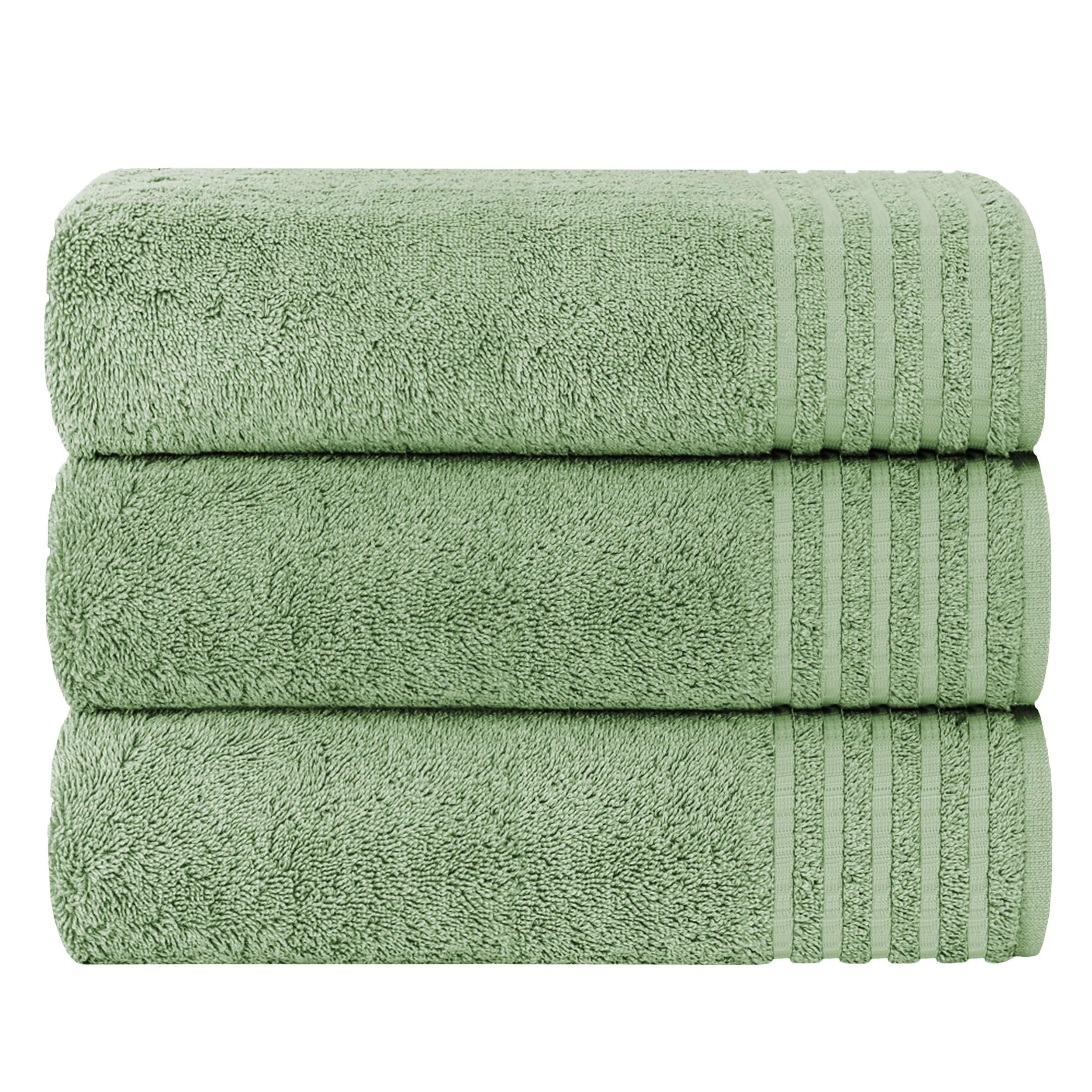 OLIVIA ROCCO Monaco 3 Pack Bath Sheets – 100% Cotton 500GSM Towel Set
