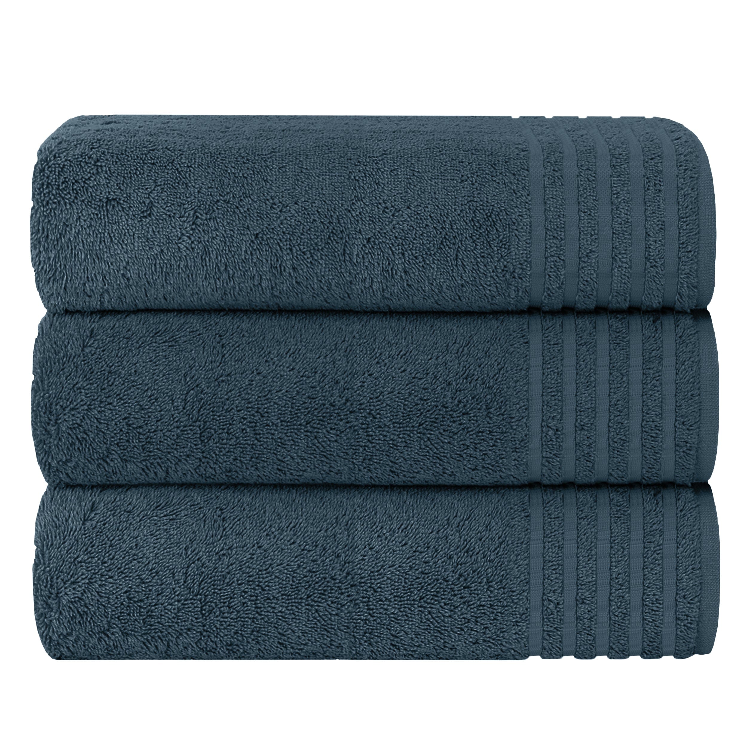 OLIVIA ROCCO Monaco 3 Pack Bath Sheets – 100% Cotton 500GSM Towel Set