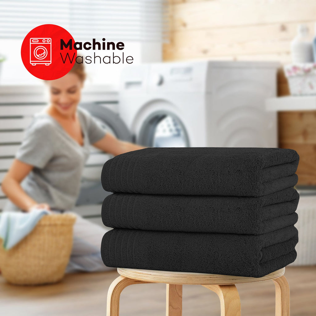 OLIVIA ROCCO Monaco 3 Pack Bath Sheets – 100% Cotton 500GSM Towel Set
