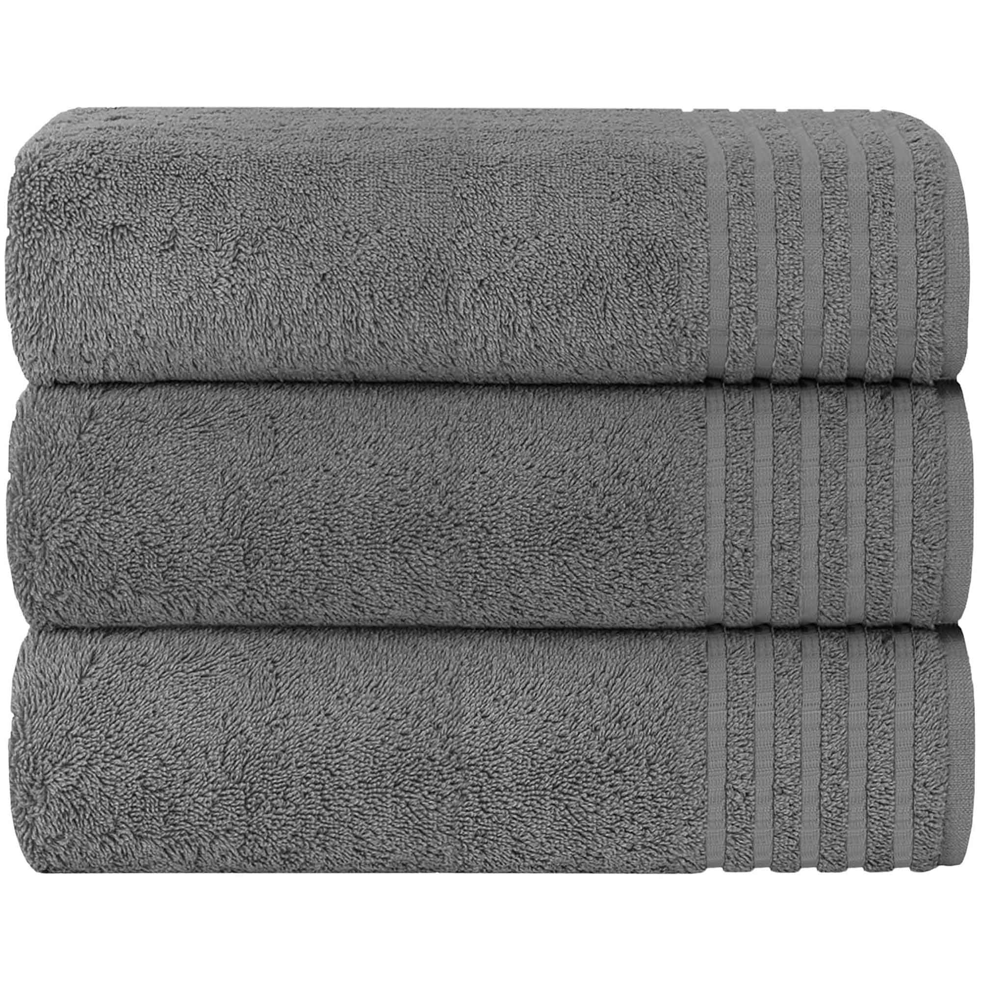OLIVIA ROCCO Monaco 3 Pack Bath Sheets – 100% Cotton 500GSM Towel Set