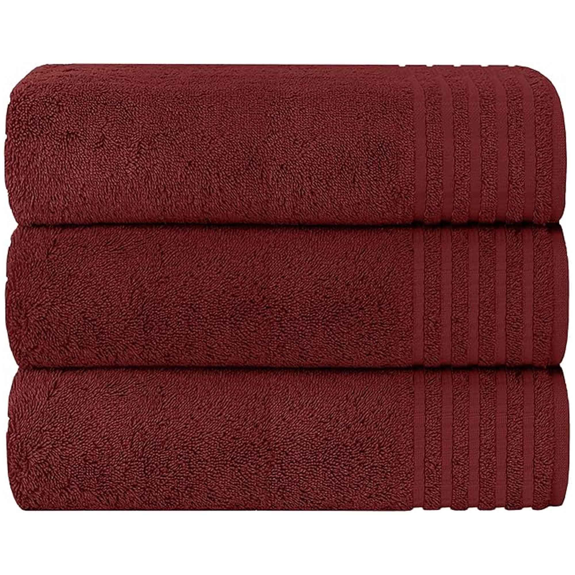 OLIVIA ROCCO Monaco 3 Pack Bath Sheets – 100% Cotton 500GSM Towel Set